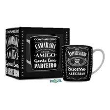 Caneca Porcelana Urban 360ml - Feliz Aniversário Amigo Foto mini 1