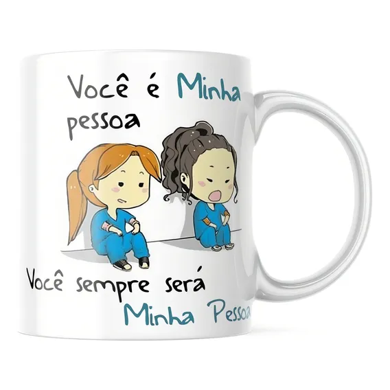 Caneca Porcelana Você É Minha Pessoa Greys Anatomy Foto 1