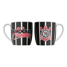 Caneca Porcelana Xicara Cafe Corinthians Democracia 360ml Foto mini 4