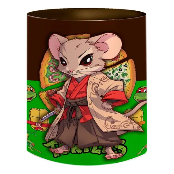 Caneca Presente Coleção Tartaruga Ninja Rato Mestre Splinter Foto 1