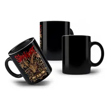 Caneca Preta Heavy Metal Fã Banda Slipknot Pentagrama Bode Foto mini 2
