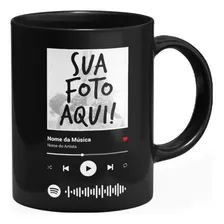 Caneca Preta Personalizada Com Sua Ideia Arte Logo Foto Foto mini 3