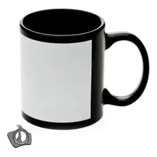 Caneca Preta Tarja Branca P/ Sublimação - 10 Unidades Foto mini 1