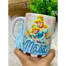 Caneca Princesa Cinderela Presente Mamãe De Menina Cor Branco Foto mini  2