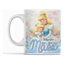Caneca Princesa Cinderela Presente Mamãe De Menina Cor Branco Foto  mini 1