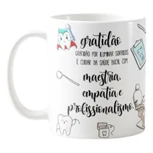 Caneca Profissional Odontologia Presente Gratidão Dentista Cor Branco Foto mini 1