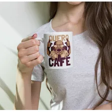 Caneca Quero CafĂ© Meme VĂdeo Engraçado Presente - Cerâmica Cor Branco Foto mini 4