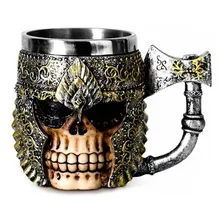 Caneca Resina De Caveira Viking Foto mini 1