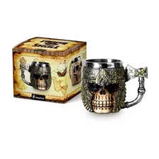Caneca Resina De Caveira Viking Foto mini 2