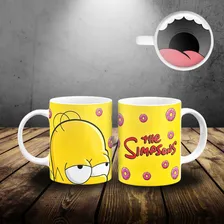 Caneca Simpsons De Porcelana Xícara Desenho Personagem Cor Amarelo Homer Foto mini  2