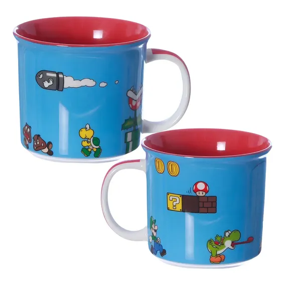 Caneca Super Mario Bros Nintendo 350ml Zona Criativa Geek Foto 1
