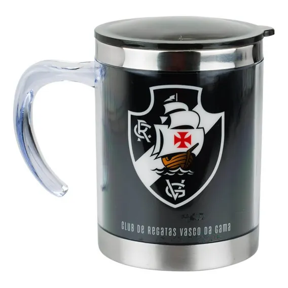 Caneca Térmica Com Tampa 450ml - Vasco Foto 1