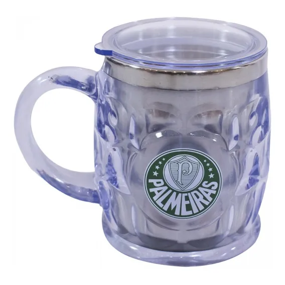 Caneca Térmica Com Tampa 500ml Palmeiras Foto 1