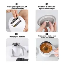 Caneca Térmica Mixer Automática Copo Café Inox 380ml Premium Liso Foto mini 3