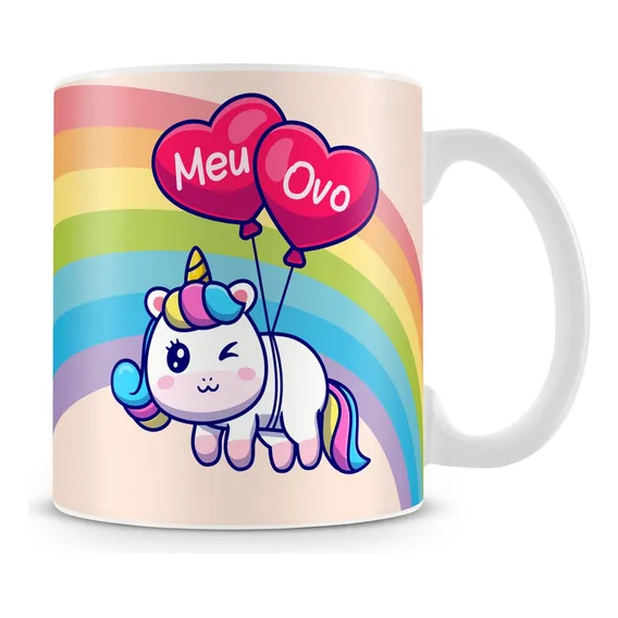 Caneca Unicórnio Meme Meu Ovo Foto 1