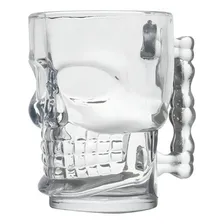 Caneca Vidro Caveira Rock Skull Lyor Foto mini  2