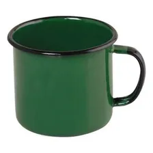 Caneca Xicara Esmaltada Antiga Verde Retro 80ml Da Roça- 12 Unidades Foto mini  3