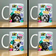 Caneca Xícara Pet Cachorro Gato Raça Dog Cat Personalizada Cor Branco Caneca Pet Cachorro Foto mini  3