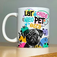 Caneca Xícara Pet Cachorro Gato Raça Dog Cat Personalizada Cor Branco Caneca Pet Cachorro Foto mini  2