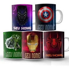 Canecas Personalizada Heroís Marvel Exclusiva C/ Seu Nome Foto mini 2