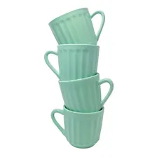 Canecas Verde Tiffany De Café 4 De Porcelana 150ml Foto mini 1