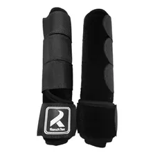 Caneleira Para Cavalo Proteção Preta - Par Neoprene Foto mini  2