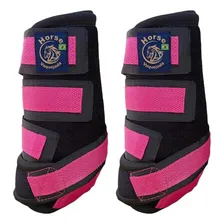 Caneleira Para Cavalo Velcro Horse Vaquejada Dianteira Cor Rosa Tamanho 30 Foto mini 1