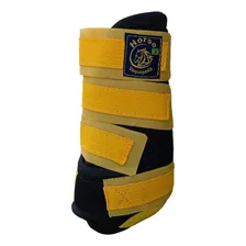 Caneleira Para Cavalo Velcro Vaquejada Dianteira Cor Amarelo Tamanho 30 Foto mini  2
