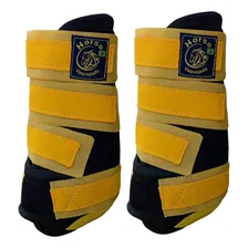 Caneleira Para Cavalo Velcro Vaquejada Dianteira Cor Amarelo Tamanho 30 Foto  mini 1