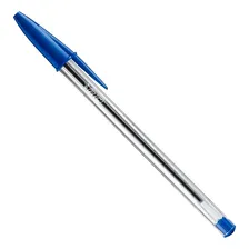 Caneta Bic Azul Esferográfica Clássica Cartela C/4 Canetas Foto mini  2