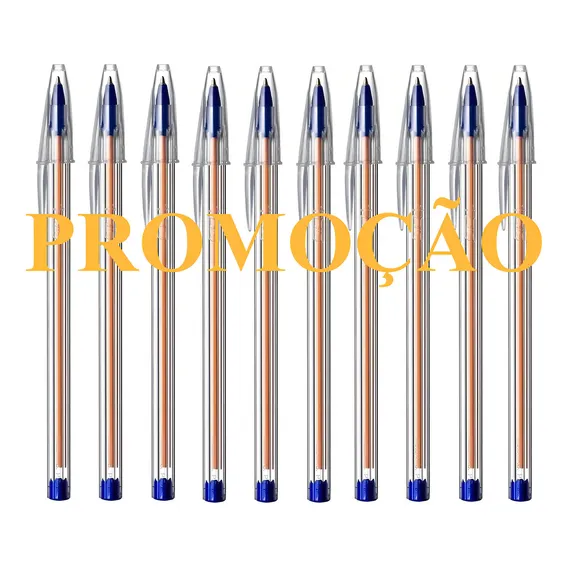 Caneta Bic Cor Azul Kit Com 6 Un Foto 1
