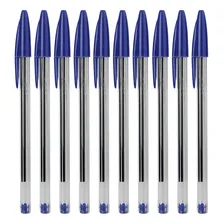 Caneta Bic Ponta Média Azul Esferográfica 6 Foto mini 1