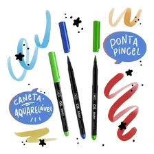 Caneta Brush Cis Aquarelável Marcador Artistico Marrom Foto mini 2