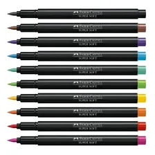 Caneta Brush Pen Ponta Pincel Faber Castell 10 Cores Foto mini 3