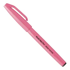 Caneta Brush Sign Pen Cor Rosa Fluorescente Pentel Foto  mini 1