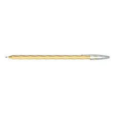 Caneta Cis Spiro Gem Prata E Dourada Tinta Azul Ponta Fina Foto mini 3