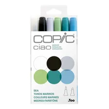 Caneta Copic Marcador Ciao Estojo 6 Cores Sea Foto  mini 1