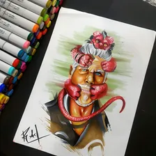 Caneta Copic Marcador Sketch Ponta Dupla W00 Warm Gray Foto mini 3