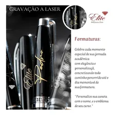 Caneta Crown Esferográfica Feminina Cristal Branca Di10044b Cor da tinta Azul Cor do exterior Branco Foto mini 4