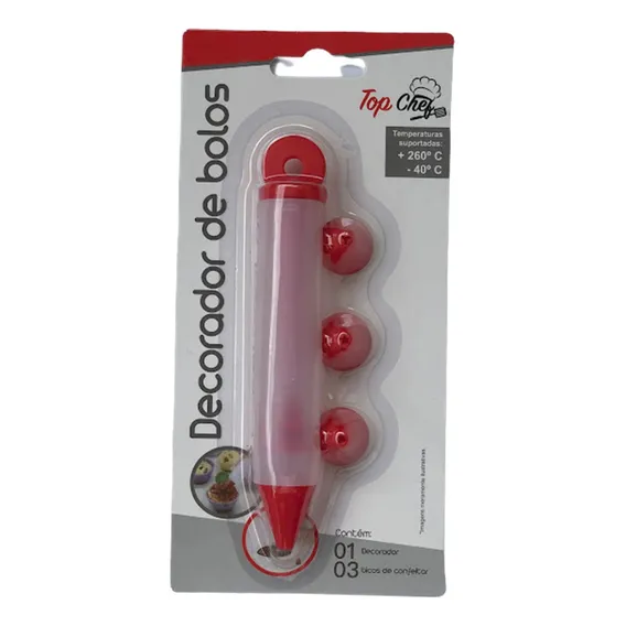 Caneta Decoradora Silicone Bolo Cupcake Biscoito Barista Foto 1