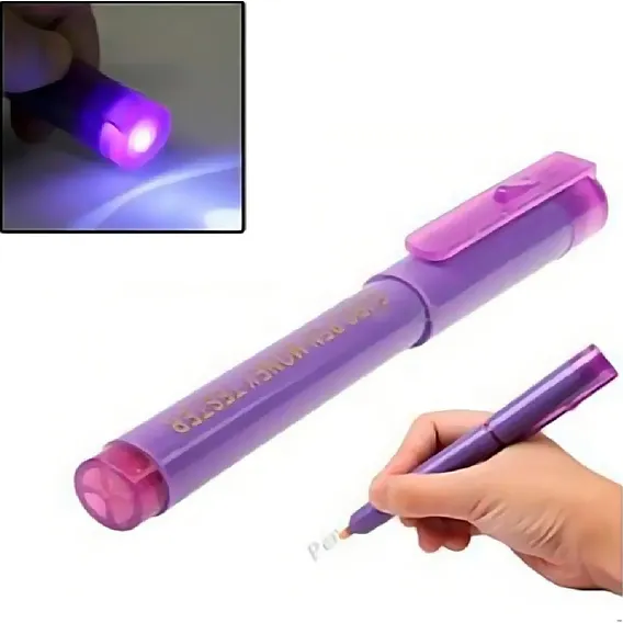 Caneta Detecta Dinheiro Falso Nota Falsa Violeta Rapid Foto 1