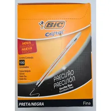 Caneta Esferográfica Bic Cristal Ponta Fina Kit Caixa 100un Foto  mini 1