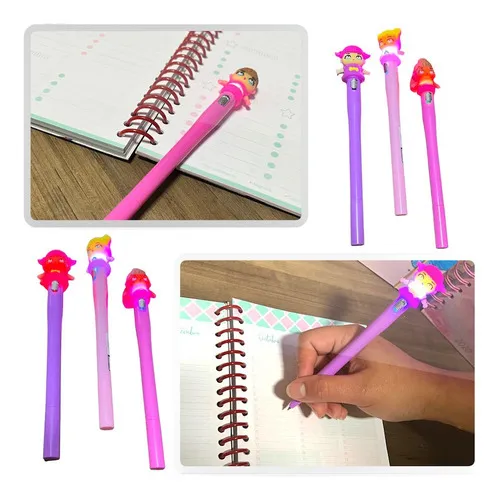 Caneta Esferográfica Decorada Bonequinha Kit Com 2 Peças Foto 1