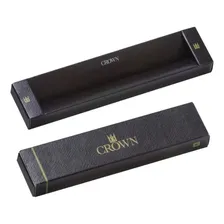 Caneta Esferográfica Executiva Crown Luxo Pra Presente Super Tinta Azul Exterior Azul Foto mini 3
