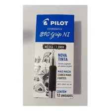 Caneta Esferográfica Pilot Bps Grip-m Preta Média 1.0 C/12u Foto mini 4