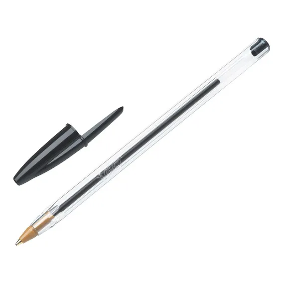 Caneta esferográfica preta Bic Cristal 1.0 Foto 1