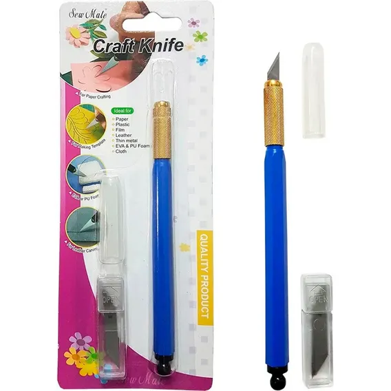 Caneta Estilete Artesanato Scrapbook Hobby Maquete 07 Refil Foto 1