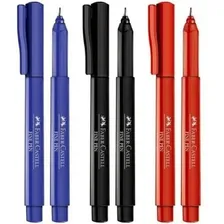 Caneta Fine Pen Colors Com 3 Cores - Faber-castell Foto mini 4