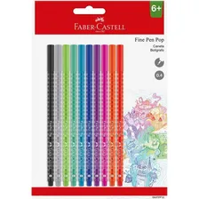 Caneta Fine Pen Pop 0.4mm Faber Castell - 10 Cores Foto mini 1