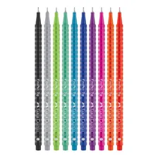 Caneta Fine Pen Pop 0.4mm Faber Castell - 10 Cores Foto mini 2